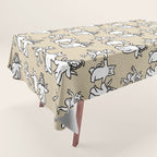 The angel and devil and cat Tablecloth Gallery Image 1