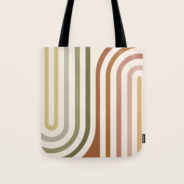 Bold Curvature Stripes I Tote Bag Gallery Image 1