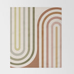 Bold Curvature Stripes I Throw Blanket Gallery Image 2