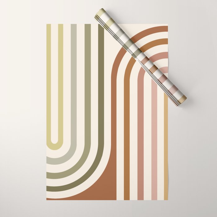 Bold Curvature Stripes I Wrapping Paper Gallery Image 1