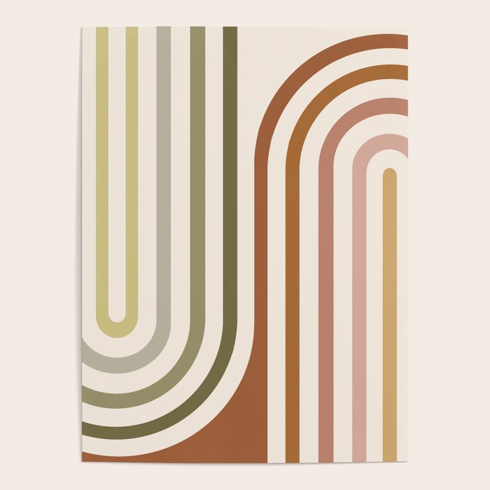 Bold Curvature Stripes I Poster Gallery Image 1