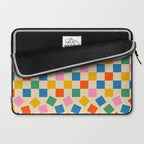 Colorful Check Shake Retro Checkered Pattern Laptop Sleeve Gallery Image 2