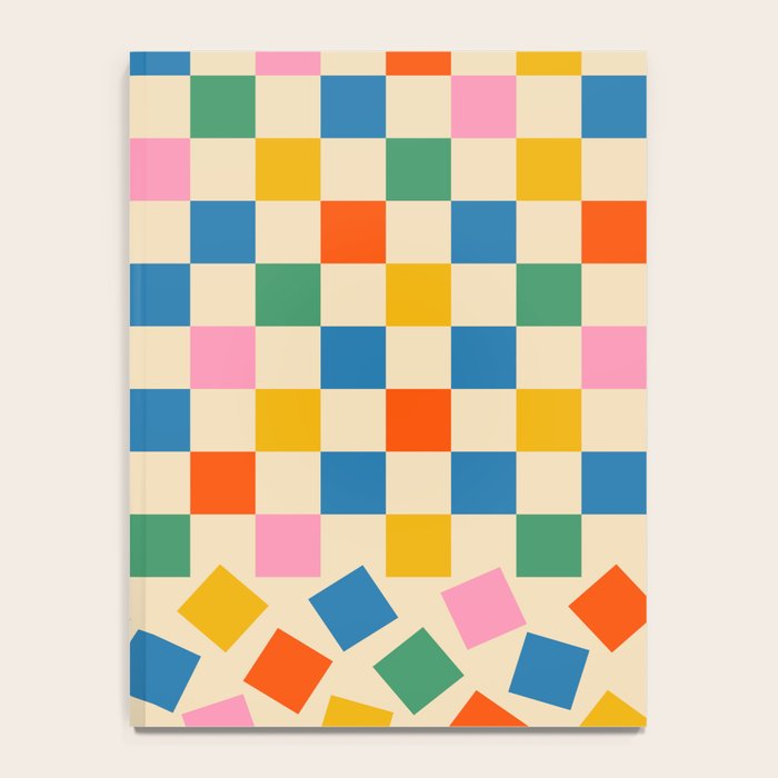 Colorful Check Shake Retro Checkered Pattern Notebook Gallery Image 4