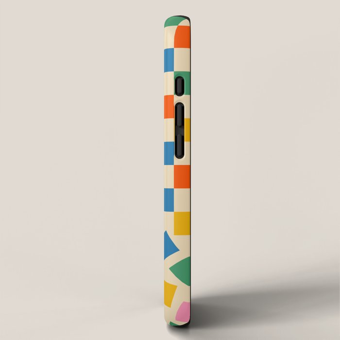 Colorful Check Shake Retro Checkered Pattern iPhone Case Gallery Image 2
