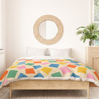 Colorful Check Shake Retro Checkered Pattern Duvet Cover Gallery Image 3