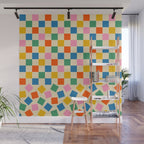 Colorful Check Shake Retro Checkered Pattern Wall Mural Gallery Image 1