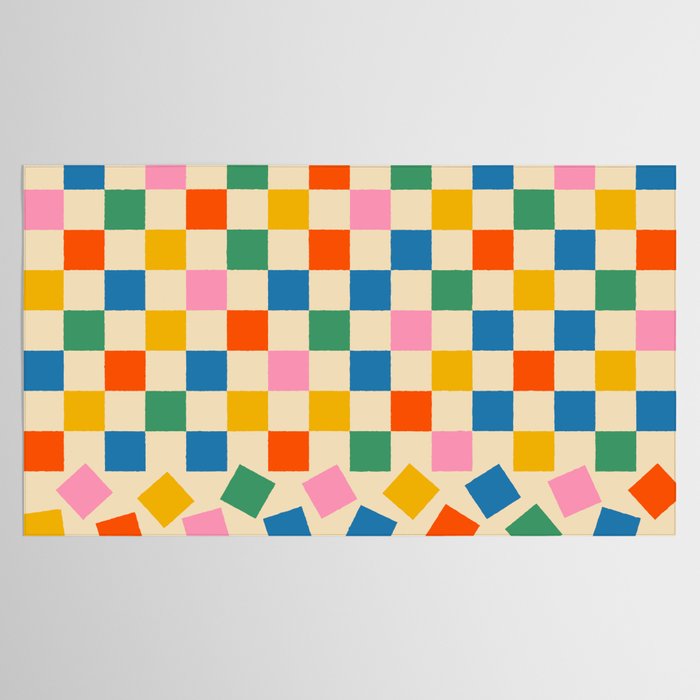 Colorful Check Shake Retro Checkered Pattern Tablecloth Gallery Image 2