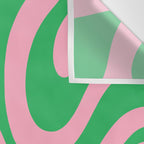 Pink and Spring Green Modern Liquid Swirl Abstract Pattern Wall Tapestry Gallery Image 3