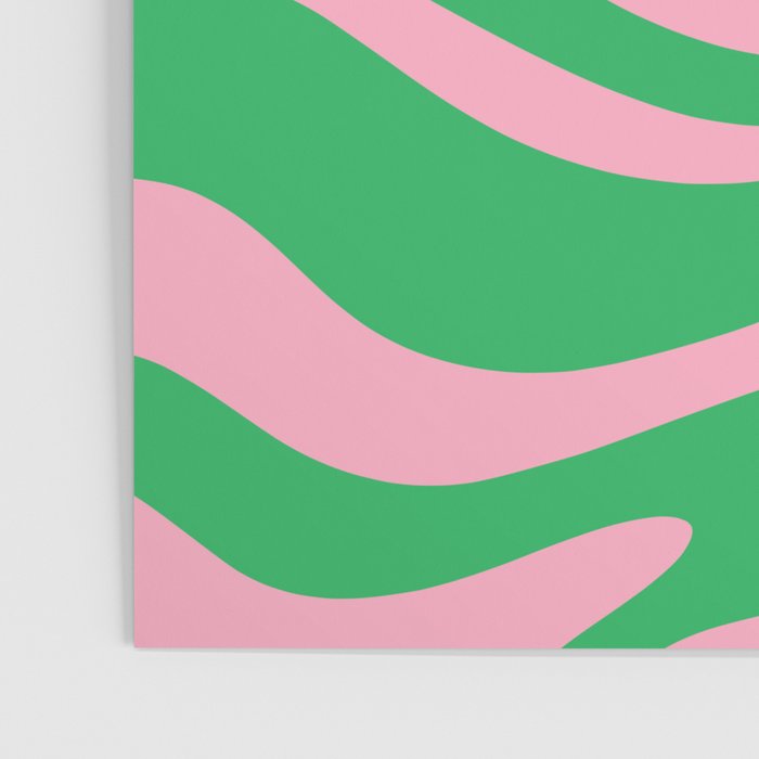 Pink and Spring Green Modern Liquid Swirl Abstract Pattern Poster Gallery Image 3
