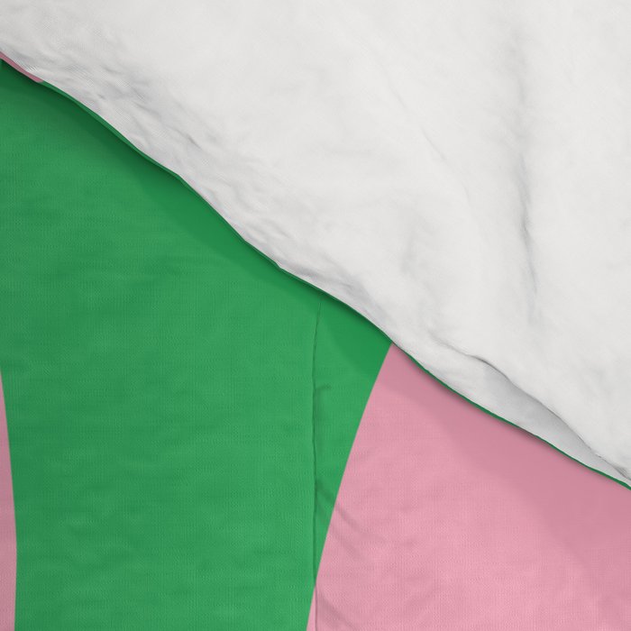 Pink and Spring Green Modern Liquid Swirl Abstract Pattern Comforter Gallery Image 4