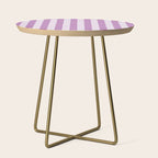 Gingham Large Lavender Amethyst White Side Table Gallery Image 1