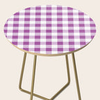 Gingham Large Lavender Amethyst White Side Table Gallery Image 2