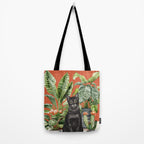 Black Cat And House Plants 3 Tote Bag Gallery Image 2