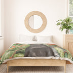 Black Cat And House Plants 3 Duvet Cover Gallery Image 3