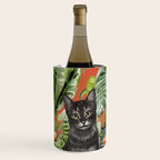Black Cat And House Plants 3 Wine Chiller Gallery Image 1