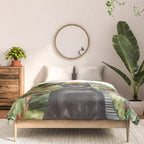 Black Cat And House Plants 3 Comforter Gallery Image 3