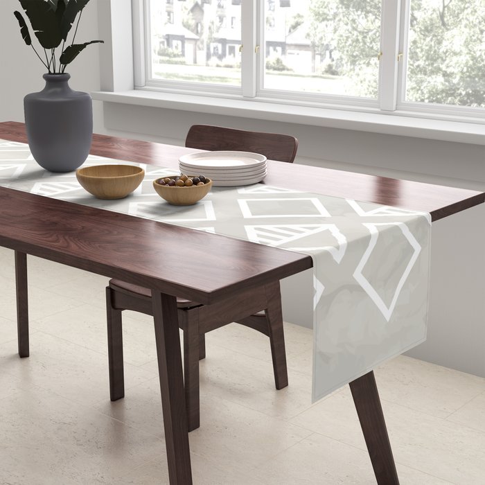 Marble with rhombus Table Runner Gallery Image 2