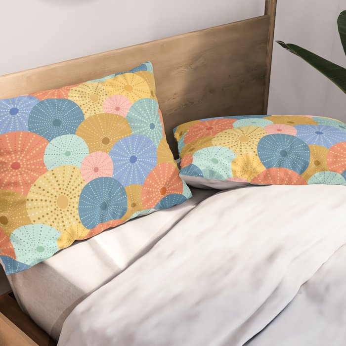 Coloful Sea Urchins 2 Pillow Sham Gallery Image 2