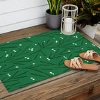 Green leaves pattern Outdoor Rug Gallery Image 2