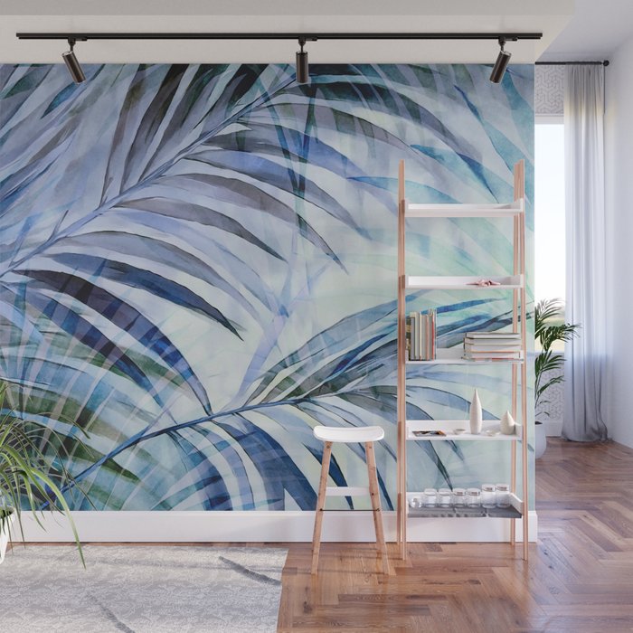 Tropical Wanderlust Palm Leaf Layers Wall Mural Gallery Image 1