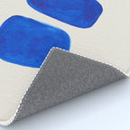 Minimalist Modern Mid Century Colorful Abstract Shapes Phthalo Blue Native Pebbles Stacked Rug Gallery Image 4