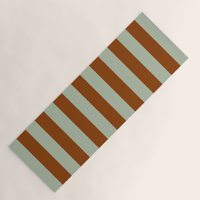 Crystal and Tobacco Stripes Yoga Mat Gallery Image 1