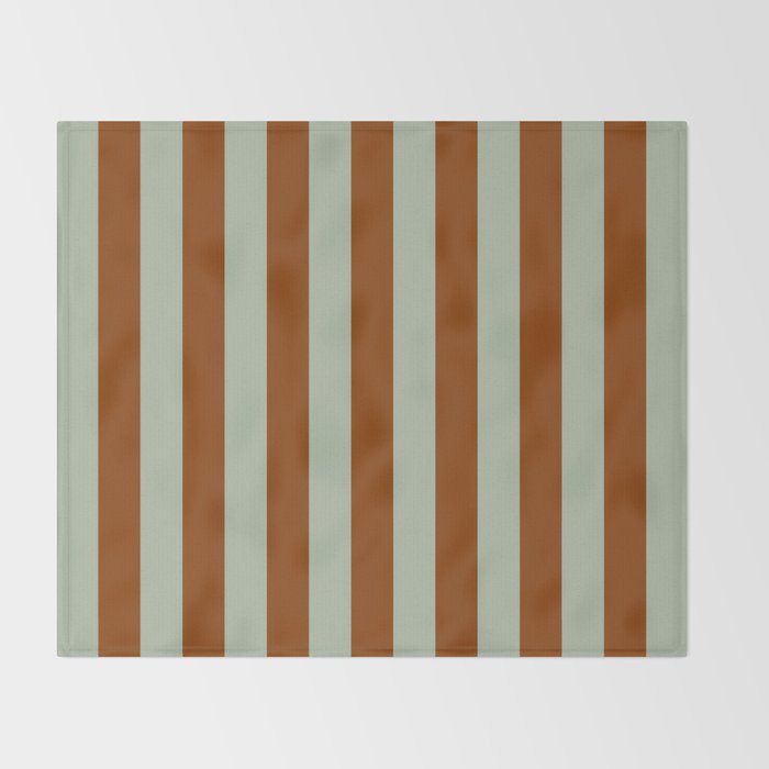 Crystal and Tobacco Stripes Throw Blanket Gallery Image 2