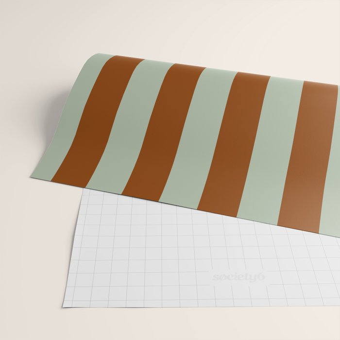 Crystal and Tobacco Stripes Wrapping Paper Gallery Image 2