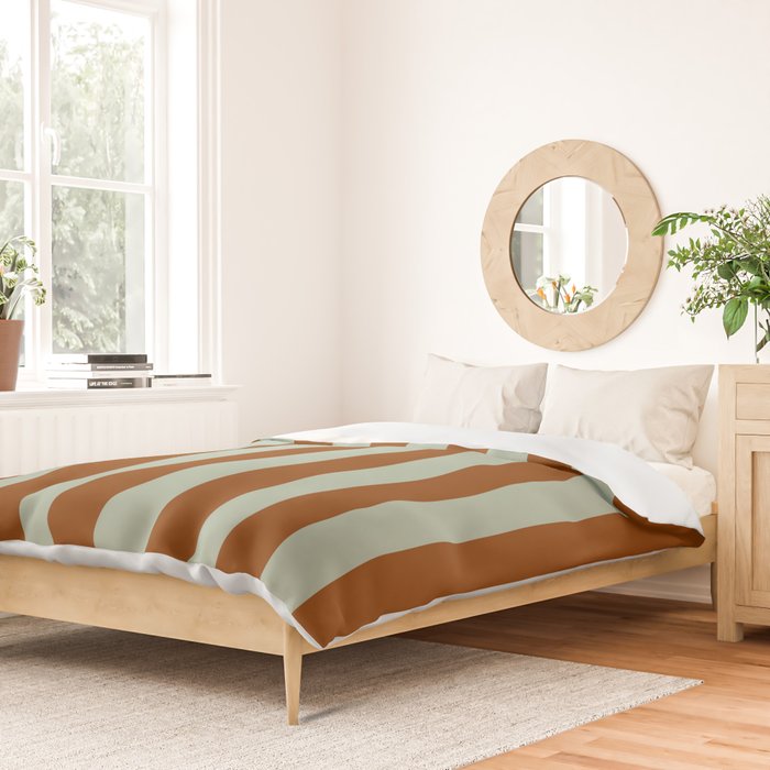 Crystal and Tobacco Stripes Duvet Cover Gallery Image 2