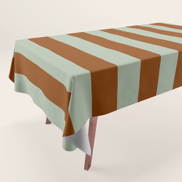 Crystal and Tobacco Stripes Tablecloth Gallery Image 1
