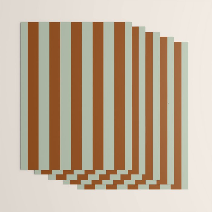 Crystal and Tobacco Stripes Wrapping Paper Gallery Image 3