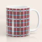 Windowpane Plaid Burgundy Coffee Mug Gallery Image 1
