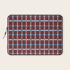 Windowpane Plaid Burgundy Laptop Sleeve Gallery Image 1