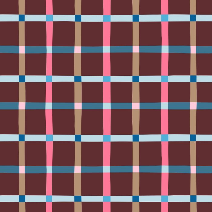 Windowpane Plaid Burgundy Coffee Mug Gallery Image 2