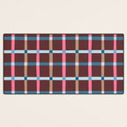 Windowpane Plaid Burgundy Desk Mat Gallery Image 3