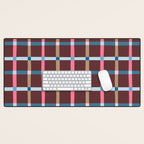 Windowpane Plaid Burgundy Desk Mat Gallery Image 1