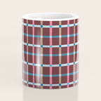 Windowpane Plaid Burgundy Coffee Mug Gallery Image 4