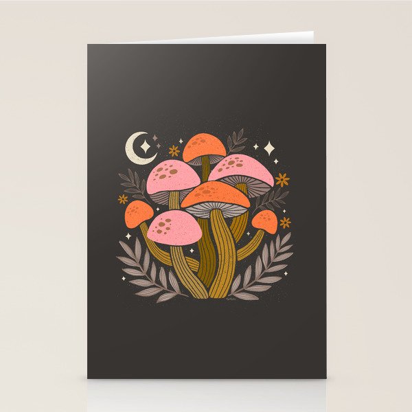 Mushrooms and Moons - Dark Stationery Card Gallery Image 2