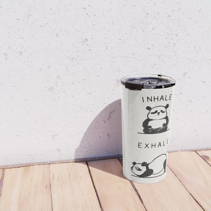 Inhale Exhale Panda Travel Mug Gallery Image 4
