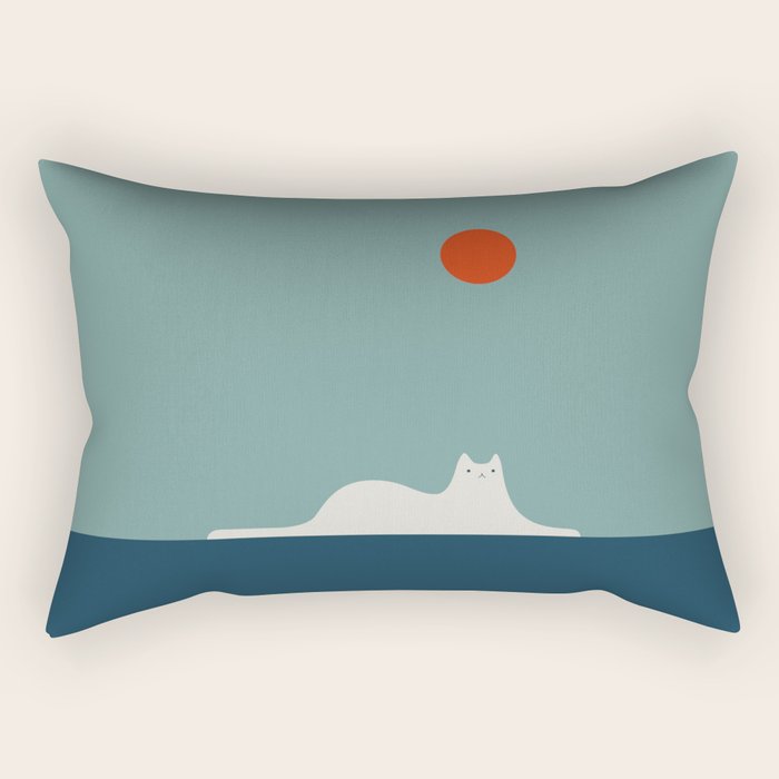 Cat Landscape 95 Rectangular Pillow Gallery Image 2