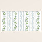 Soft Blue Green Emma Stripe Desk Mat Gallery Image 3