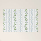 Soft Blue Green Emma Stripe Welcome Mat Gallery Image 1