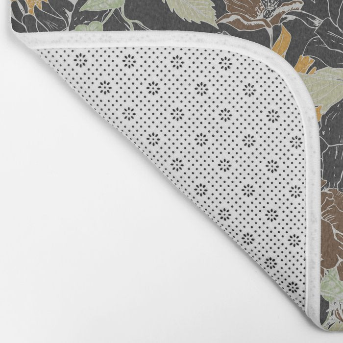 Vintage Midnight Florals Bath Mat Gallery Image 2