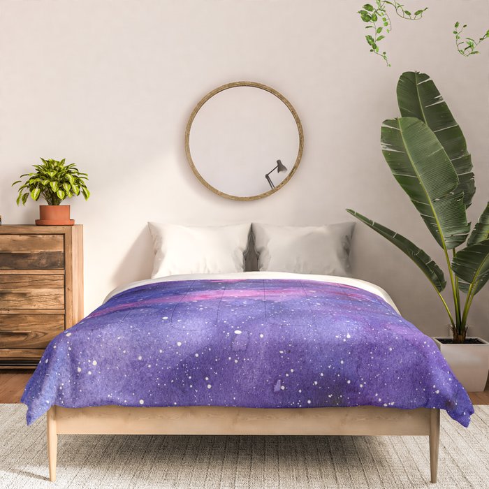 Galaxy Pattern Watercolor Comforter Gallery Image 3