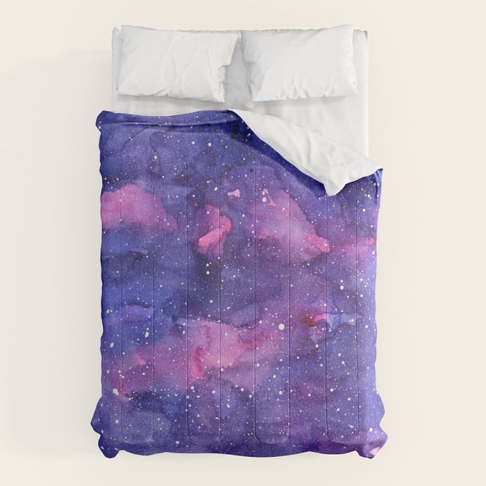 Galaxy Pattern Watercolor Comforter Gallery Image 6