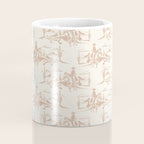 Southwestern Cowboy Toile - Light Brown on Cream Coffee Mug Gallery Image 4