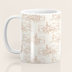 Southwestern Cowboy Toile - Light Brown on Cream Coffee Mug Gallery Image 3