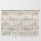 Southwestern Cowboy Toile - Light Brown on Cream Wall Hanging Gallery Image 1