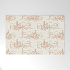 Southwestern Cowboy Toile - Light Brown on Cream Welcome Mat Gallery Image 1