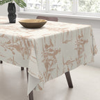 Southwestern Cowboy Toile - Light Brown on Cream Tablecloth Gallery Image 3